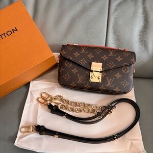 Louis Vuitton Black and Brown Monogram Crossbody Bag